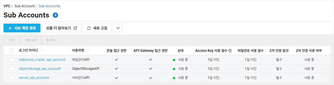 Ncloud(네이버 클라우드) API 인증키를 생성하는 방법