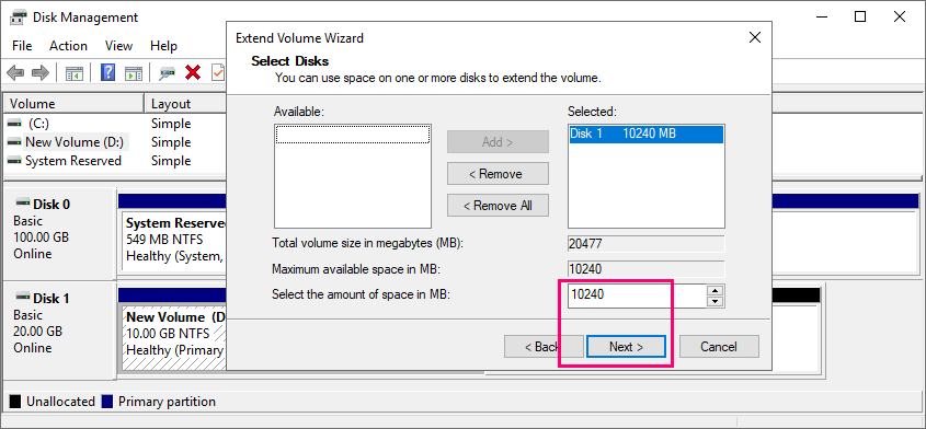 Ncloud Windows 서버 디스크 (블록 스토리지) 크기를 변경하는 방법