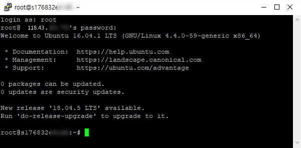 공인IP를 사용해 Ncloud 서버(Linux)에 접속하는 방법